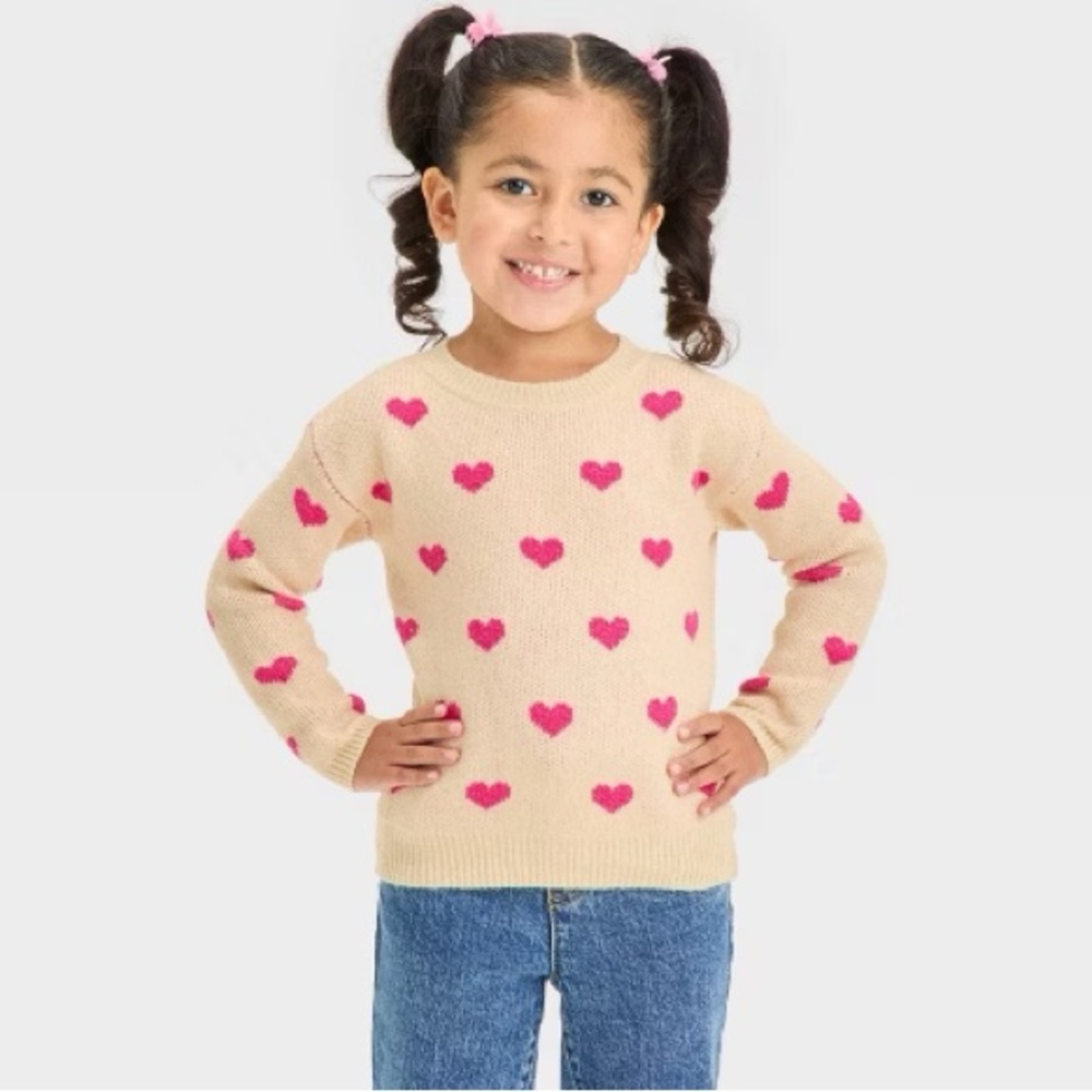 NWOT Cat & Jack Heart Sweater